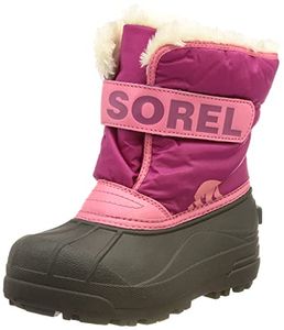 Dziecięce buty zimowe unisex Sorel, TODDLER SNOW COMMANDER, Czerwony (Tropic Pink/Deep Blush), Rozmiar: 22