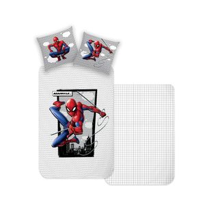 Disney Home Spiderman Kinder Wendebettwäsche Set 100% Baumwolle 135x200 cm Kissenbezüge 80x80 cm