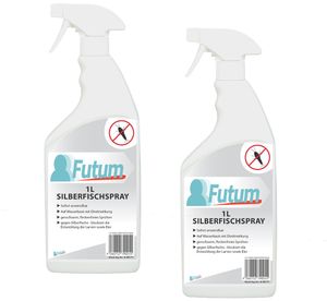 FUTUM 2x1L Silberfische Spray Mittel gegen Silberfischchen Köder Falle Silberfisch Abwehr