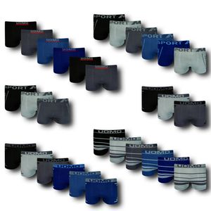 Texemp | 10er Pack Herren Boxershorts Microfaser Retro Unterhose Unterwäsche Seamless M/L