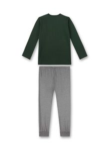 Sanetta Pyjama long grün/graumelange 152