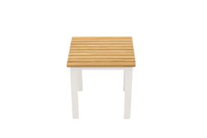 Mexico Beistelltisch weiß, teak. Mexico Beistelltisch weiß, teak.