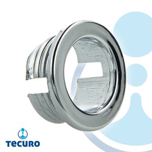 tecuro Überlaufblende Ø 24 mm Abdeckung Ring für Überlaufloch Waschbecken