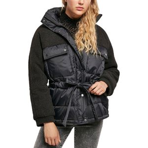 Dámská zimní bunda Urban Classics Ladies Sherpa Mix Puffer Jacket black - XS