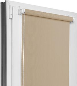 Estika Rollo ohne bohren - 85 x 150 cm - Beige - für Fenster Klemmfix Montage