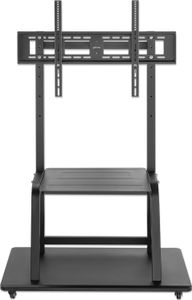 Manhattan TV &amp; Monitor Mount, stojan na vozík, 1 obrazovka, Veľkosti obrazoviek: 37-100", čierna, VESA 200x200 až 800x600 mm, max. 150 kg, polička a základňa pre notebook alebo AV zariadenie, nastaviteľná výška do štyroch úrovní: 862, 916, 970 a 1024 mm, LFD, doživotná záruka - Wagen -