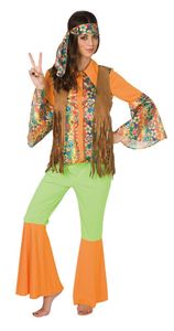 Kostüm Hippie Groovy Dame Größe: 40-42