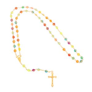 Rosenkranz Halskette mit Kreuz Anhänger Frauen Herren Geschenke Schmuck