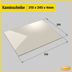 Kaminglas & Ofenscheibe - Kaminscheibe & Ofenscheibe | 310 x 245 x 4 mm