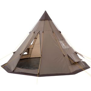 CampFeuer Tipi Zelt Spirit für 4 Personen | Braun | 3000 mm Wassersäule