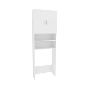 Vicco Waschmaschinenschrank Martha, 64 x 190 cm mit 2 kurzen Türen, Weiß