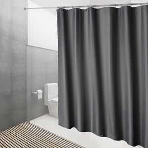 Duschvorhang Textil Anti-schimmel Wasserdicht Waschbar Badvorhang aus Polyester Stoff Dunkelgrau 120x200cm