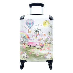 Koffer - Handgepäck - Einhorn - Regenbogen - Kinder - 35x55x20 cm - Trolley