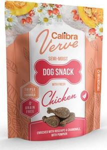 CALIBRA DOG VERVE polovlhký pamlsek pro psy z čerstvého kuřecího masa pro větší chutnost, obsahuje Triple Active Formula pro lepší zdraví, 150 g