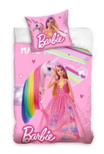 Barbie Einhorn Bettwäsche Wendebettwäsche BARB203046-4 135x200cm / 80x80cn