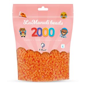 La Manuli 2000 Midi Bügelperlen Orange Ø 5 mm Perlen Steckperlen Beads