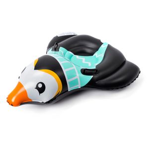 Aufblasbare Schlitten, Snowtube, Aufblasbare Snow Tube mit Griffen Meteor Penguin schwarz/mint