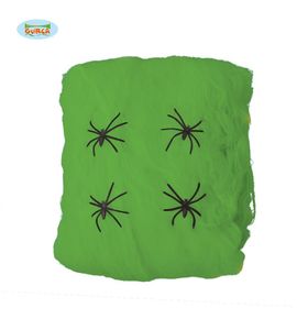grünes Spinnennetz Halloween Dekoration 60g