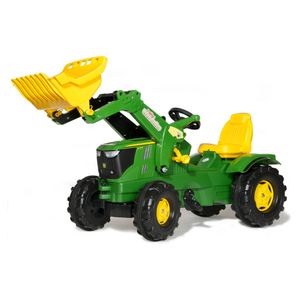 rolly toys Farmtrac John Deere 6210R Trettraktor mit Trac Lader , Maße: 142x53x81 cm; 61 109 6