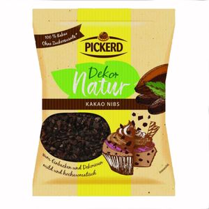 Pickerd Dekor Natur Kakao Nibs mild glänzend ohne Zuckerzusatz 50g