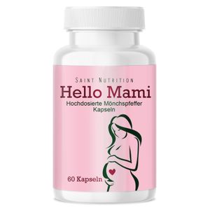 Saint Nutrition® HelloMami – Schwangerschaft – Mönchspfeffer – Endlich schwanger werden - Kinderwunsch – Vitex Agnus Castus – Schwanger werden
