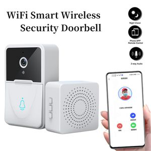 Smart App WLAN Wireless Türklingel Mit Kamera HD Nachtsicht Video Türglocke X3 Sprachänderung Funkklingel Fernüberwachung Ring Doorbell