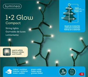 Lumineo LED Lichterkette 1-2 Glow compact 210 cm 700 Lichter warmweiß