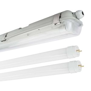 LED Feuchtraumleuchte Wannenleuchte 150cm 2 x 22W T8 Röhre 840 Neutralweiß 4000K IP65