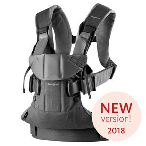 BABYBJÖRN Baby Carrier One (2018) - Grauer Denim / Dunkelgrau, Baumwollmischung