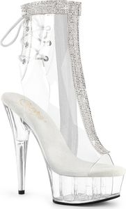 DELIGHT-1018C-2RS Damen Booties von Pleaser, Transparent EU 40, US 10