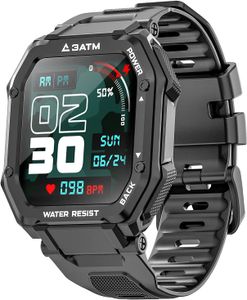 Activing Fitness Tracker mit Herzfrequenz-Blutsauerstoffmessung 3ATM wasserdicht 1,69 Zoll Full-Touchscreen Smart Watch kompatibel für iOS Android, Smart Watches für Männer Frauen,