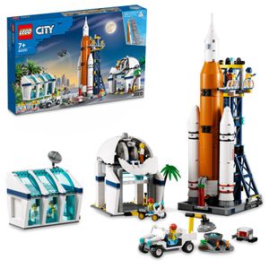 LEGO 60351 City Raumfahrtzentrum Weltraum-Spielzeug aus der LEGO NASA Serie mit 7 Astronauten-Minifiguren und einer Rakete, ab 7 Jahre