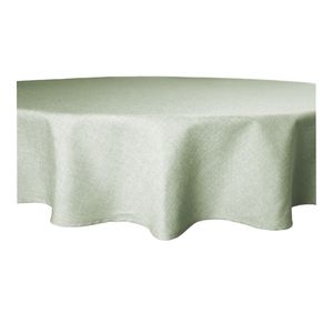 Tischdecke rund 180 cm hellgrün Leinenoptik Lotuseffekt Tischwäsche Wasserabweisend