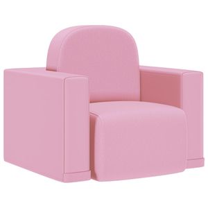 CLORIS - Möbel 2-in-1 Kindersofa Rosa Kunstleder - Beständig & Modernes Design,48 x 29 x 40 cm1parcel