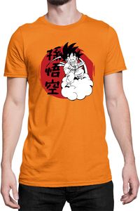 Goku Heren T-shirt Dragon Ball Z Anime Manga Comics Japan Animation, 2XL / Orange