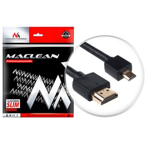 Kabel HDMI - microHDMI v1.4 Audio Video Ethernet vergoldet FullHD SLIM Kabel 3D Full HD Micro Hochgeschwindigkeit 1 Meter