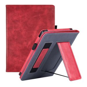 Case2go - Hülle kompatibel mit Kindle Paperwhite (2021) - Kunstleder klapphülle - Mit AutoWake-Funktion - Rot