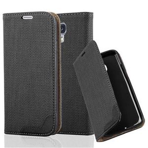 Cadorabo Hülle für Samsung Galaxy S4 Schutzhülle in Schwarz Cover Handyhülle Tasche Case Etui Standfunktion