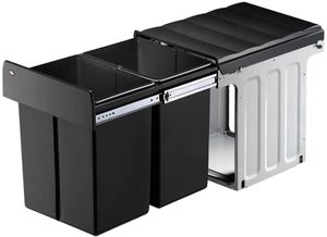 Wesco Abfallsystem Double Master Maxi 40 DT - Drehtür, Vollauszug, 2x 20 Liter