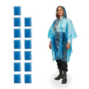 relaxdays Einweg Regenponcho 13er Set