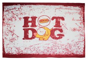 Hundedecke weiche Fleecedecke Haustier Decke ca. 100x150 cm Design Hot Dog
