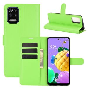 König Design Hülle kompatibel mit LG K52 Kunstleder Handyhülle - Handy Case Grün