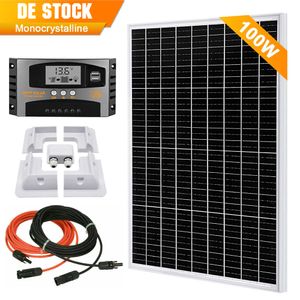 100W Watt Wohnmobil Solarmodul Set Solarpanel Solaranlage 12V Mit Montage PV Halterung