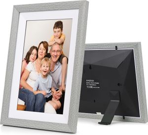 Andoer 10,1 Zoll WiFi Digitaler Bilderrahmen Cloud Digitaler Bilderrahmen TFT-Bildschirm Touch-Steuerung 16 GB Speicher Automatische Drehung Teilen Sie Fotos ueber APP mit Staender auf der Rueckseite Perfektes Geschenk fuer Freunde und Familie