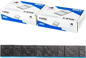100 Streifen STIX Klebegewichte 60G (5+10G), Stahl, verzinkt, schwarz