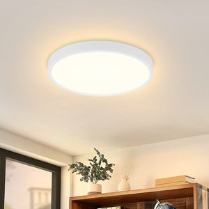ZMH LED Deckenleuchte Weiß IP44 Wasserdicht Deckenlampe Flach 8W 3000K Warmweiß 17cm Klein Deckenbeleuchtung  für Badezimmer Küche Flur