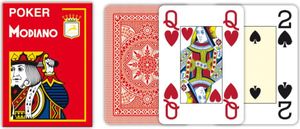 Modiano Pokerkarten Rot 100% Plastik 4 Large Index Modiano Pokerkarten Rot 100% Plastik 4 Large Index