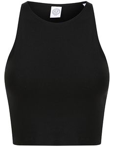 SF Women Damen Kurzes Damen-Top Tank Top SK106 black S