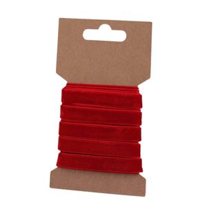 Samtband Zierband 3m Borte Dekoband Stoffband glänzend 9mm breit Farbwahl, Farbe:rot