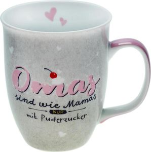 H:)PPY life 46125 Teetasse mit Spruch Oma, Geschenk Oma, Porzellan, 40 cl